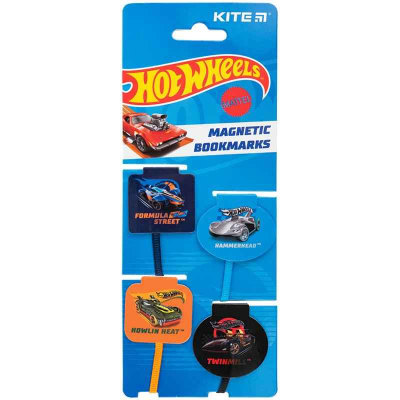 Набір магнітних закладок-лясе Kite Hot Wheels HW24-497