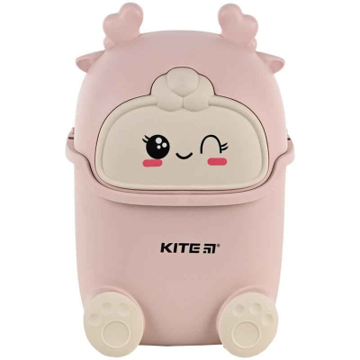 Настільний контейнер для сміття Kite K24-009-5, рожевий