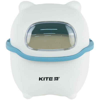 Настільний контейнер для сміття Kite K24-009-6, біло-блакитний