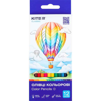 Олівці кольорові Kite Classic K-051, 12 шт.