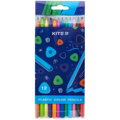 Олівці кольорові пластикові Kite K24-049-3, 12 шт.