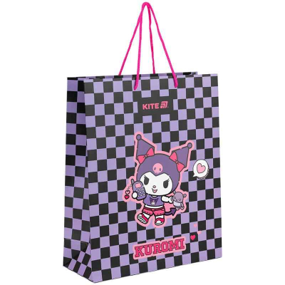 Пакет паперовий подарунковий Kite Kuromi HK25-266-2, 26х32см