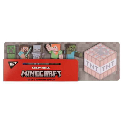Папір з липким шаром YES Minecraft 170324, 120 аркушів (6х20)