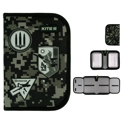 Пенал без наповнення Kite Air Force K24-622-10, 1 відділення, 2 відвороти