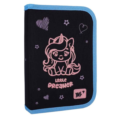 Пенал шкільнй Yes Cute Unicorn HP-04, 533627 одинарний з двома клапанами