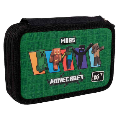Пенал твердий YES Minecraft HP-01, 533544 подвійний