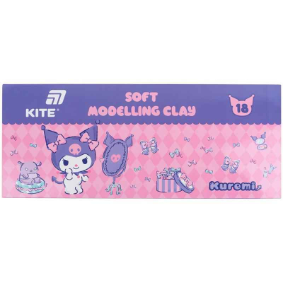 Пластилін Kite Kuromi HK24-085, 18 кольорів, 360 г