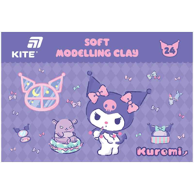 Пластилін Kite Kuromi HK24-089, 24 кольорів, 480 г