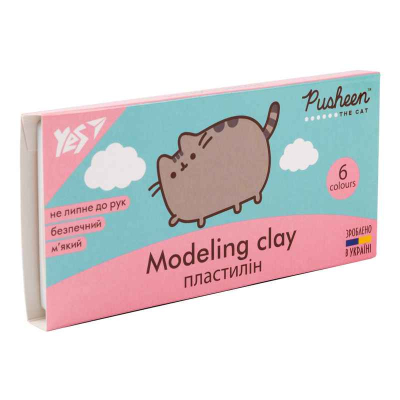 Пластилін YES Pusheen 540608, 6 кольорів 120 г