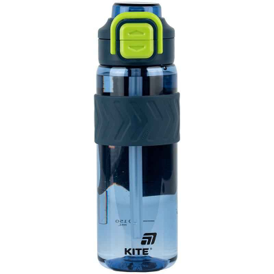 Пляшечка для води з трубочкою Kite K25-1234-2, 800 мл синьо-зелена