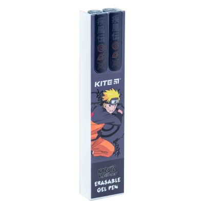 Ручка гелева "пиши-стирай" Kite Naruto NR24-069, синя, 2 шт. у пеналі