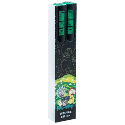 Ручка гелева "пиши-стирай" Kite Rick and Morty RM24-069, синя, 2 шт. у пеналі