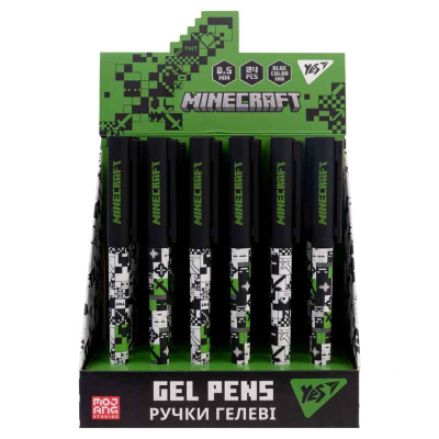 Ручка гелева YES Minecraft 412149, синя