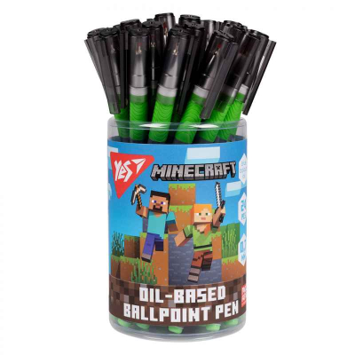 Ручка кулькова Yes Minecraft Heroes, 412253 синя