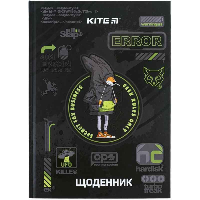 Щоденник шкільний Kite Fox Rules K24-262-9, тверда обкладинка