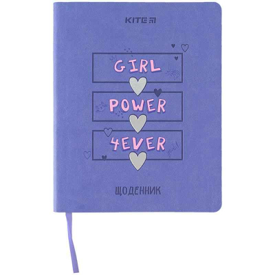 Щоденник шкільний Kite Girl Power 4ever K24-283-3, м'яка обкладинка, PU