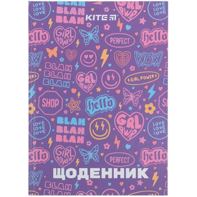 Щоденник шкільний Kite Girl power K24-262-5, тверда обкладинка