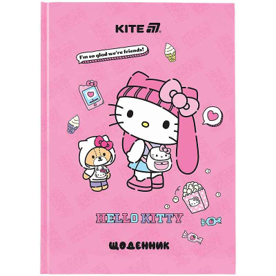 Щоденник шкільний Kite Hello Kitty HK25-262-2, тверда обкладинка