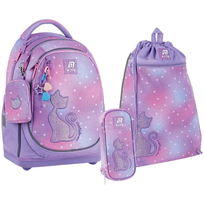 Шкільний набір Kite Catsline SET_K25-724S-2 (рюкзак, пенал, сумка)