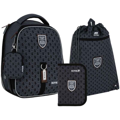 Шкільний набір Kite College Line Boy SET_K25-555S-1 (рюкзак, пенал, сумка)