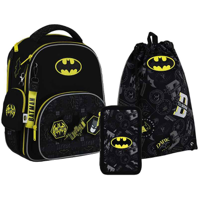 Шкільний набір Kite DC Batman SET_DC25-556M (рюкзак, пенал, сумка)