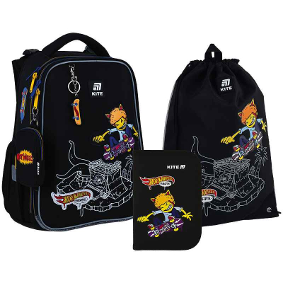 Шкільний набір Kite Hot Wheels Skate SET_HW25-531M (рюкзак, пенал, сумка)