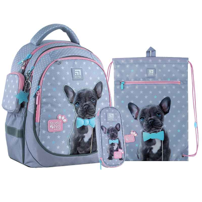 Шкільний набір Kite Studio Pets SET_SP24-700M (рюкзак, пенал, сумка)