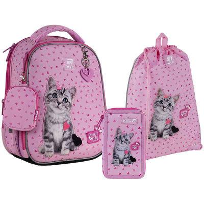Шкільний набір Kite Studio Pets SET_SP25-555S-1 (рюкзак, пенал, сумка)