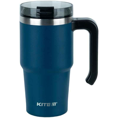 Термокружка з ручкою Kite K24-1207-2, 600 мл, смарагдова