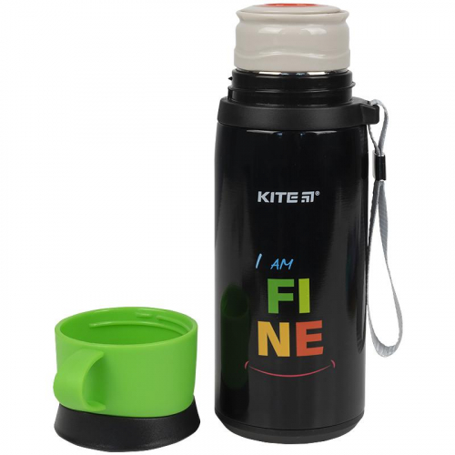 Термос Kite Fine K21-305-01, 350 мл, чорний