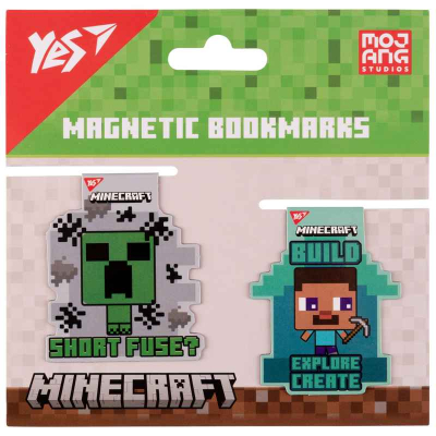 Закладки магнітні Yes Minecraft friends 708102, 2шт