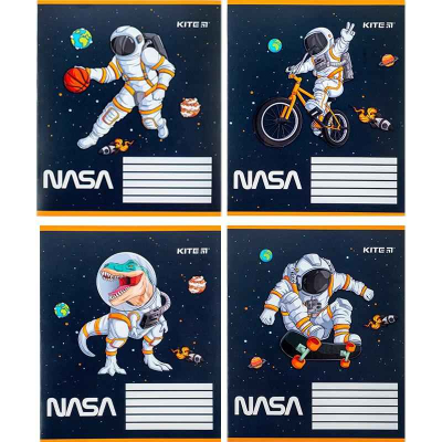 Зошит шкільний Kite NASA NS24-235, 12 аркушів, коса лінія