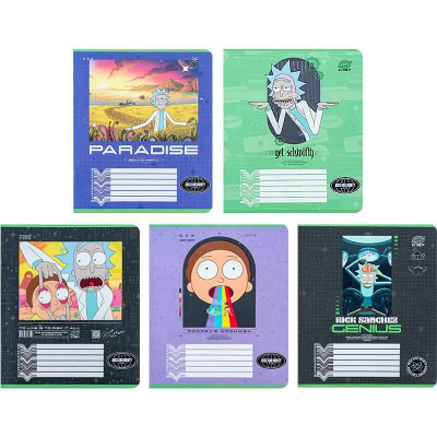 Зошит шкільний Kite Rick and Morty RM24-236, 18 аркушів, клітинка